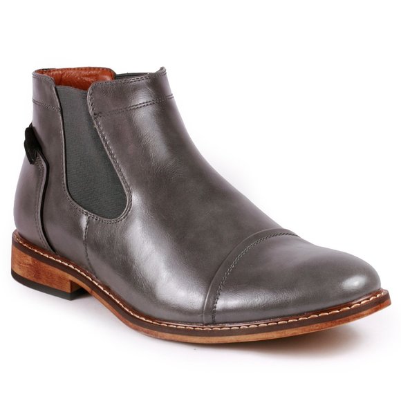 Metrocharm MC148 Gray Slip On Chelsea Boot - Picture 1 of 6